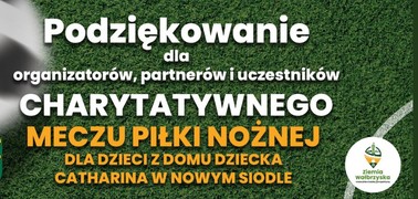 Razem dla dzieci podziękowania po charytatywnym meczu w Mieroszowie
