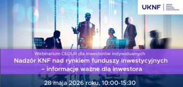Urząd KNF - zaproszenie na webinarium CEDUR 