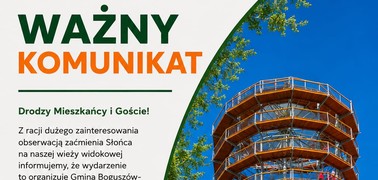 Ważny komunikat - Zaćmienie słońca na Dzikowcu 12.08.26